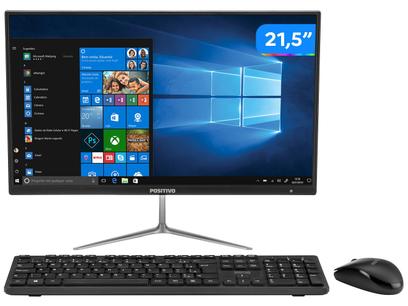 Computador All in One Positivo Union C4128A-21 Intel Celeron Dual-Core 4GB 128GB SSD LED 21,5”