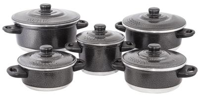 Conjunto de Panelas 5 pçs Craqueado – Aluminio Amj