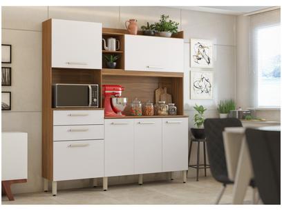 Cozinha Compacta Demóbile Select com Balcão - Nicho para Micro-ondas 6 Portas 2 Gavetas