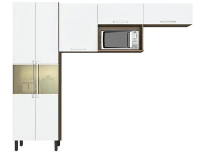 Cozinha Compacta Itatiaia Madeira Lya - Nicho para Micro-ondas 5 Portas