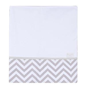 Cueiro Chevron Cinza Malha 100% Algodão - Batistela baby