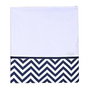 Cueiro Chevron Marinho Malha 100% Algodão - Batistela baby
