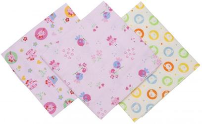 Cueiro Flanelado Estampado Feminino Cores Sortidas 03 unidades Bercinho 1,00x80 Incomfral