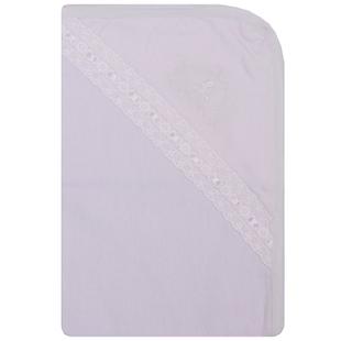 Cueiro Luxo para Bebê Bordado Urso Branco - Marli enxovais ÚNICO