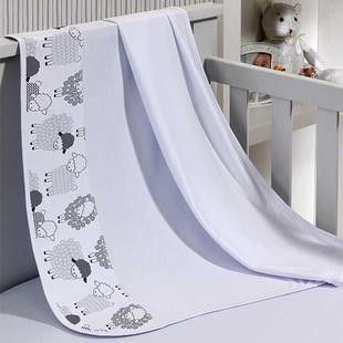 Cueiro Simples Tecebem Baby Carneirinhos Malha Estampado kinder Branco
