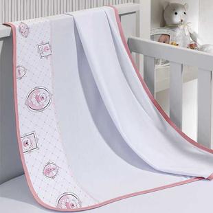 Cueiro Simples Tecebem Baby Charlote Malha Estampado kinder Rose