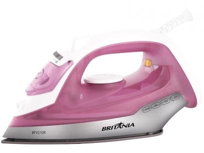 Ferro de Passar Roupa a Seco e a Vapor Britânia – BFV210R Branco e Rosa