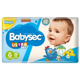 Fralda Babysec Galinha Pintadinha Ultrasec G - 38 Fraldas