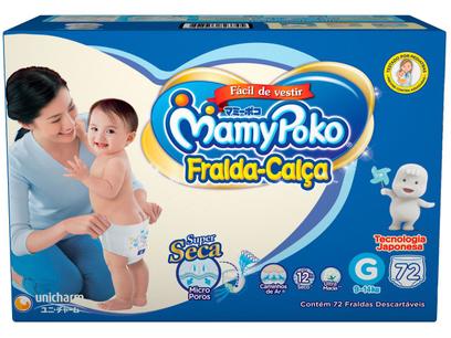 Fralda MamyPoko Calça Tam.G - 9 a 14kg 72 Unidades