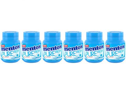 Goma de Mascar Mentos Pure Fresh Mint sem Açúcar 56g Display 6 Unidades