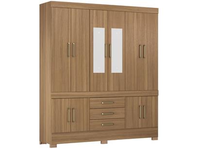 Guarda-roupa Casal com Espelho 10 Portas – 3 Gavetas Demobile Nantes