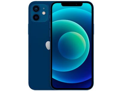 iPhone 12 Apple 64GB Azul 6.1” – Câm. Dupla 12MP iOS + AirPods
