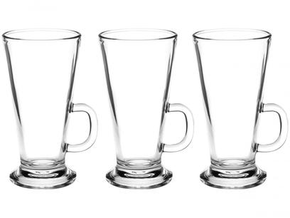 Jogo de Canecas Café de Vidro Transparente 300ml