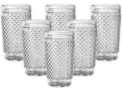 Jogo de Copos de Vidro 250ml 6 Peças Wheaton Barroco