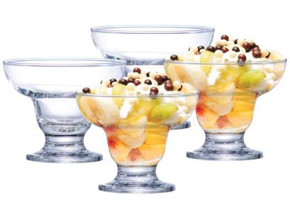 Jogo de Taças de Sobremesa de Vidro 300ml - 4 Peças Ruvolo Cancun