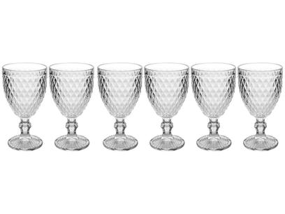 Jogo de Taças Vidro 6 Peças 300ml Casambiente - Bico de Jaca