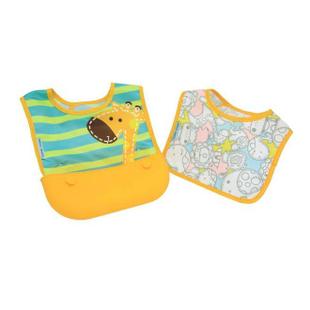 Kit 2 babadores com bolso Girafa - Marcus e Marcus