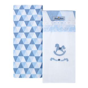 Kit 2 Cueiros Minasrey Muito Mimo 100% Algodão Azul
