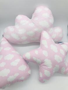 Kit 3 Almofadas Nuvem Rosa - Alvinha Minasrey Ref 5860