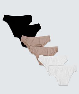 Kit 6 Calcinhas Biquíni Básica Trifil