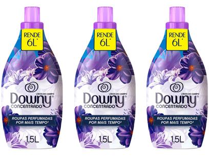 Kit Amaciante Downy 4X Concentrado Lírios do Campo 1.5L 3 Unidades