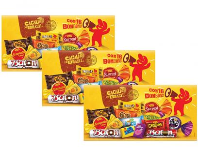 Kit Caixa de Bombom Garoto Garotices Sortidos - 250g 3 Unidades