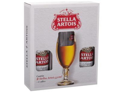 Kit Cerveja Stella Artois Lager 2 Unidades 550ml - com Cálice