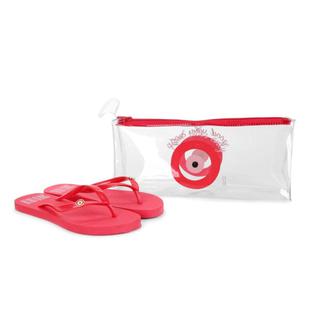 Kit Chinelo+ Necesseire Santa Lolla Olho Grego Feminino – Vermelho