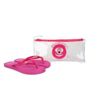 Kit Chinelo+ Necesseire Santa Lolla Olho Grego Feminino – Rosa escuro