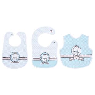 Kit de Babadores 3 Peças - Coelhinho Azul - Colibri