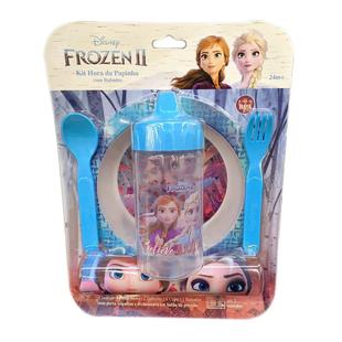 Kit Hora Da Papinha Com Babador Frozen Disney BabyGo 01284