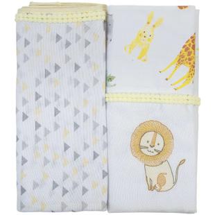 Kit Manta Cueiro Flanelado 2 unidades Brilha no Escuro - Neutro - Incomfral