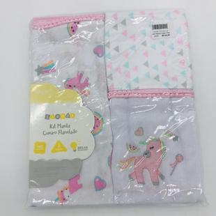 Kit Manta Cueiro Flanelado Unicórnio - Baby Joy 04141501010001 - Incomfral