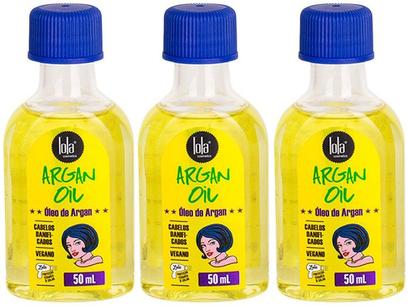 Kit Óleo Capilar Lola Cosmetics Argan Oil 50ml - 3 Unidades