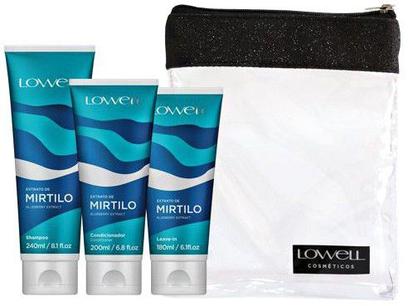 Kit Shampoo Condicionador Leave-in Lowell Mirtilo Profissional