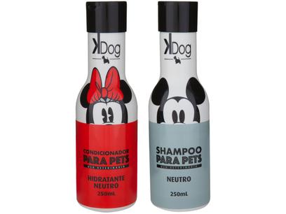 Kit Shampoo e Condicionador Cachorro e Gato - Neutro K-Dog Disney 250ml