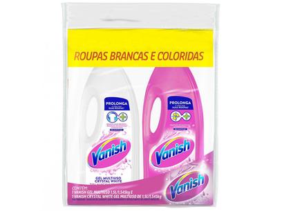 Kit Tira Manchas Vanish 1,5L Cada para Roupas Brancas e Coloridas