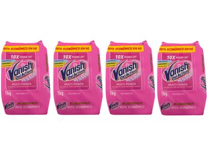 Kit Tira Manchas Vanish Oxi Action – Multi Power em Pó Refil 1Kg 4 Unidades