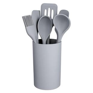 Kit Utensílios Euro Home 7 Peças Silicone Cinza