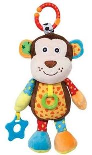 5906 - Macaquinho Treme Treme Atividades Criativas com Chocalho e Mordedor - Buba