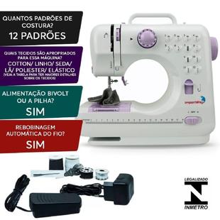 Máquina De Costura Elétrica Portátil 12 Pontos Mini Bivolt – Tpa