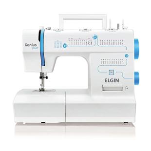 Máquina de Costura Elgin Genius Plus JX-4035 700 RPM – Branca / Azul