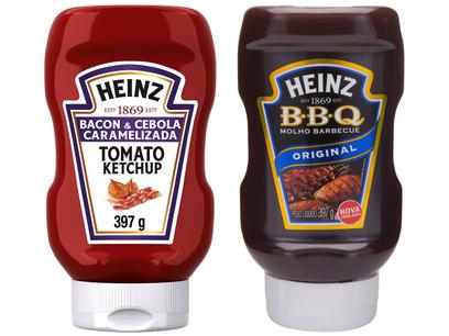 Molho Barbecue Heinz Original 397g Ketchup Bacon & Cebola Caramelizada 397g