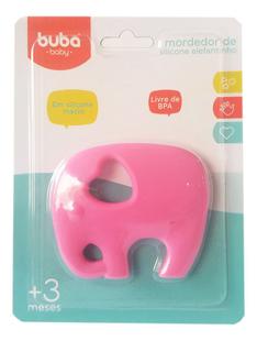 Mordedor De Silicone Elefantinho Rosa Buba 09797