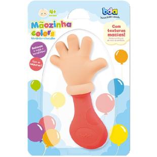 Mordedor infantil e chocalho maozinha colors - toyster