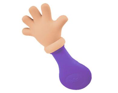 Mordedor para Bebê com Chocalho Mãozinha Roxo 2287 Toyster
