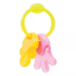 Mordedor Para Bebê De Água Chaveirinho Rosa E Amarelo 5234 - Buba