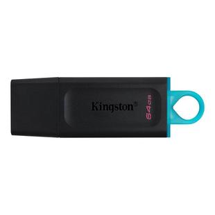 Pen Drive DataTraveler Exodia 64GB Kingston com Conexão USB 3.2, Preto/Azul - DTX/64GB