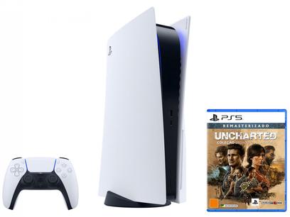 PlayStation 5 2020 Nova Geração 825GB 1 Controle - Sony + Uncharted: Coleção Legado dos Ladrões