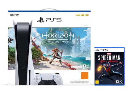 PlayStation 5 825GB 1 Controle Branco com Horizon – Forbiden West + Spider-Man Miles Morales